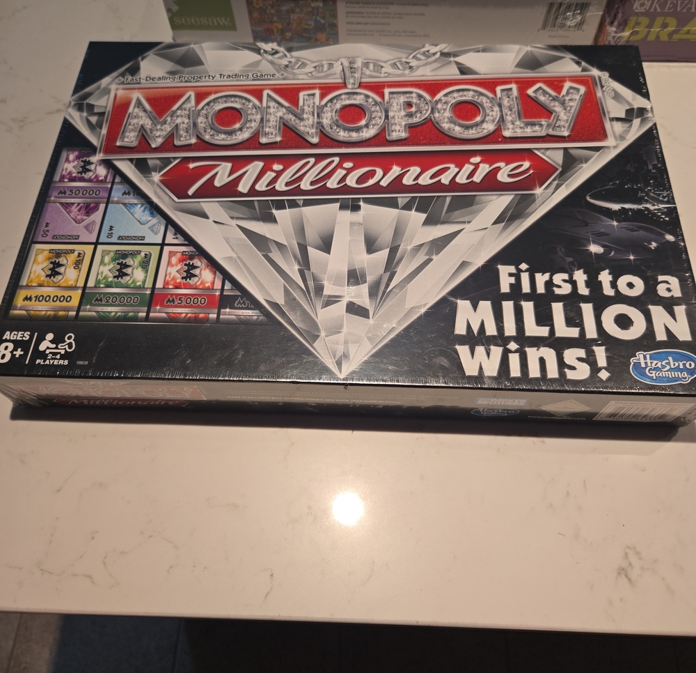 Hasbro Monopoly Millionaire Board Game - Black, Red, White